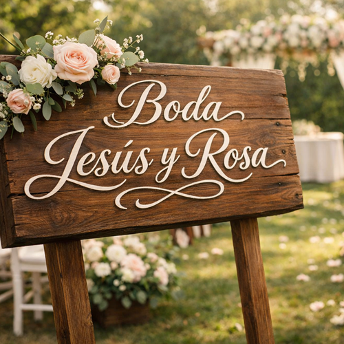 Cartel de boda
